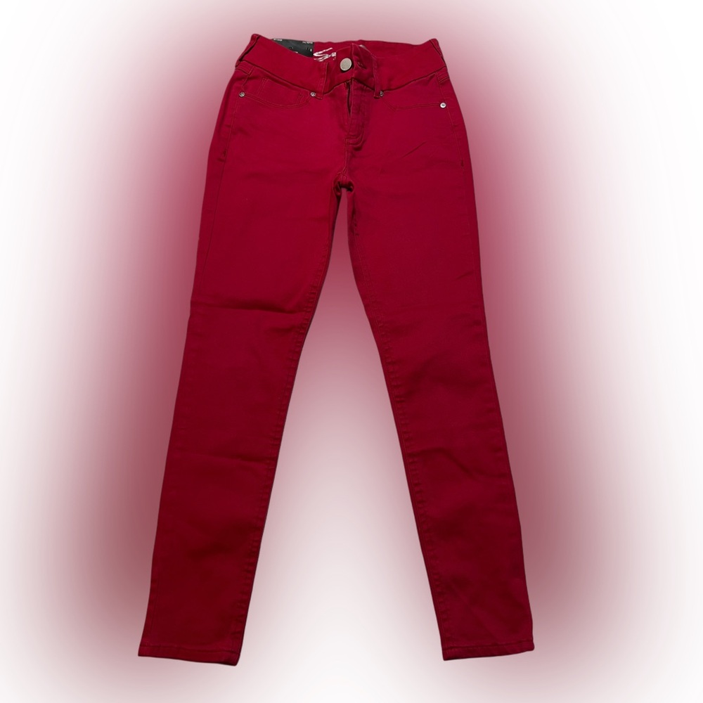 7 For All Mankind Red Skinny Jeans Modern Fit